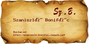 Szaniszló Bonifác névjegykártya